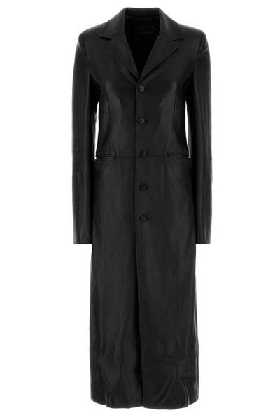 Balenciaga Mid-Length Leather Coat