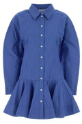 Ganni Stretch Poplin Mini Shirt Dress