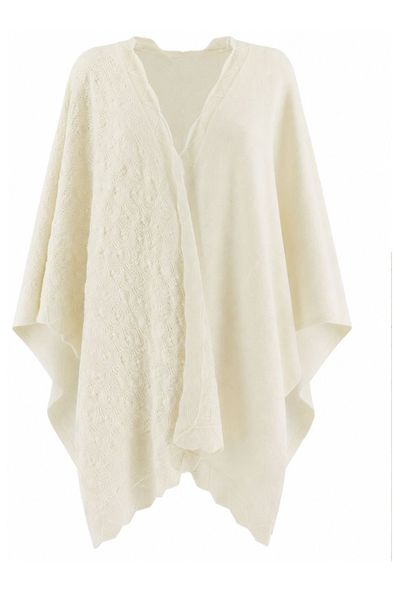 Ermanno Scervino Textured V-Neck Cape