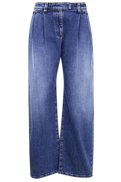 Brunello Cucinelli Monili Detailed Wide-Leg Jeans