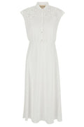 Valentino Embroidered Poplin Midi Dress