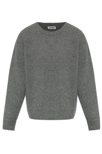 Jil Sander Ribbed Crew Neck Knitted Sweater