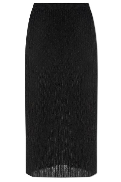 Maison Margiela Ribbed Knit Midi Skirt