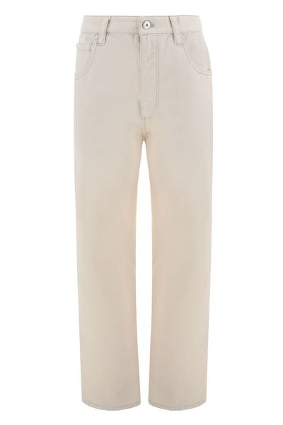 Brunello Cucinelli Logo Patch Cropped Jeans