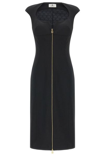 Elisabetta Franchi Double Layer Stretch Crêpe Dress