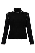 Moncler Contrast Stitch Turtleneck Sweater