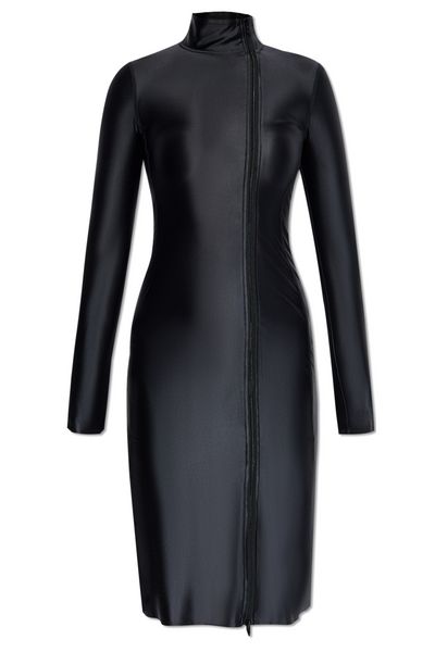 Diesel D-Silver Mock Neck Midi Dress