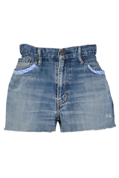 Mc2 Saint Barth Frayed Hem Denim Shorts