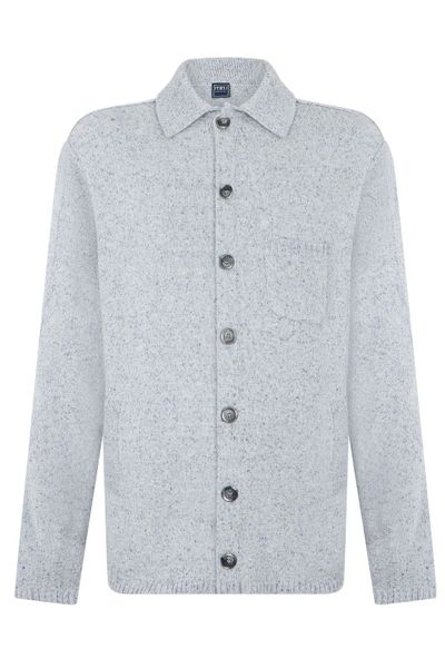 Fedeli Button-Up Long-Sleeve Cardigan
