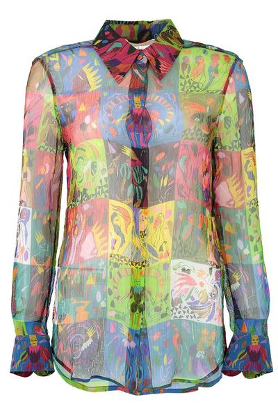 Chloé Graphic Print Long-Sleeved Shirt