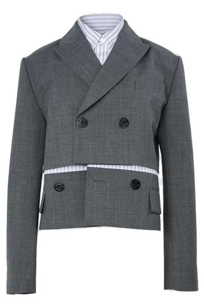 Sacai Double-Breasted Layered Jacket