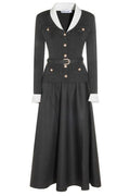 Self-Portrait Knit Twill Midi Dress