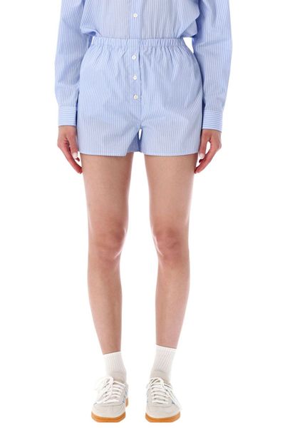 Sporty & Rich Striped Elasticated Waistband Shorts