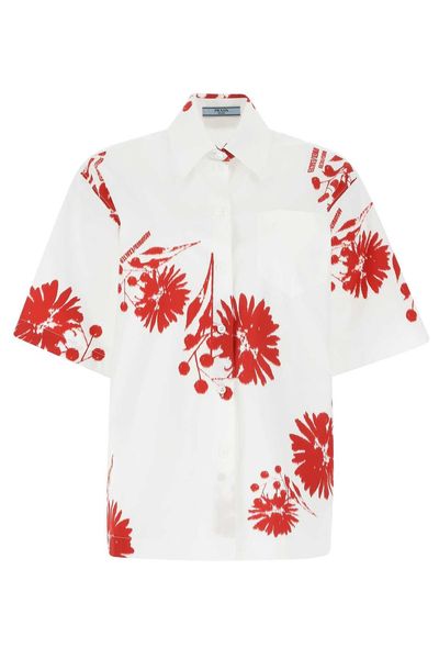 Prada Graphic Printed Short-Sleeved Shirt