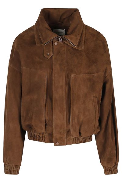 Magda Butrym Suede Bomber Jacket