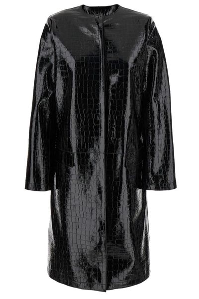 Totême Embossed Coated Leather Coat