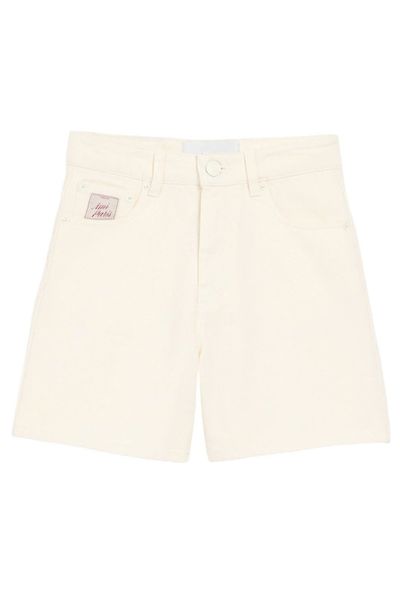 AMI Logo-Patch Denim Shorts