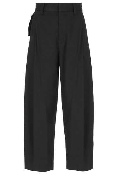Uma Wang Pleat-Detailed Wide-Leg Cropped Trousers