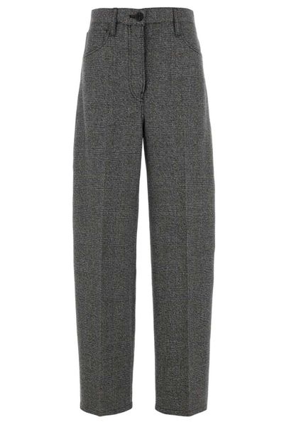 Prada Triangle-Patch Pleat-Detailed Trousers