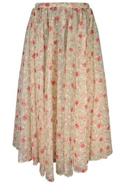 Prada Floral-Printed Midi Skirt