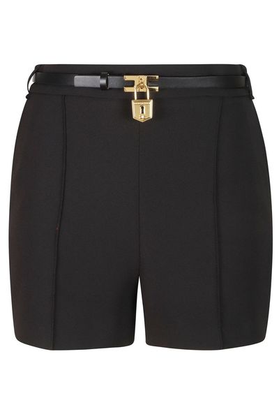 Elisabetta Franchi Belted Crêpe Shorts