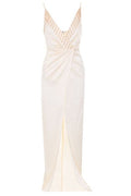 Elisabetta Franchi Draped Sequin Maxi Dress