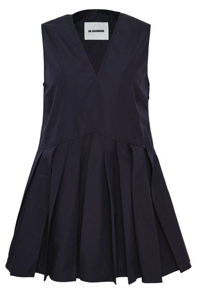 Jil Sander Poplin Pleated Top