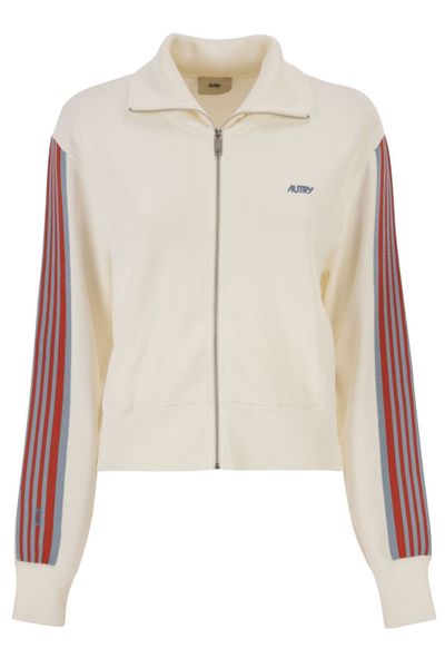 Autry Cropped Zip Sweatshirt