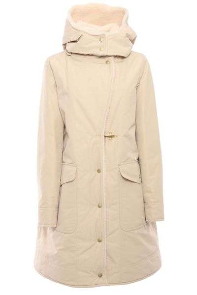 Fay Detachable-Hood Buttoned Parka Coat