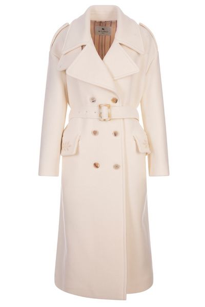 Etro Double-Breasted Belted Long-Sleeved Coat