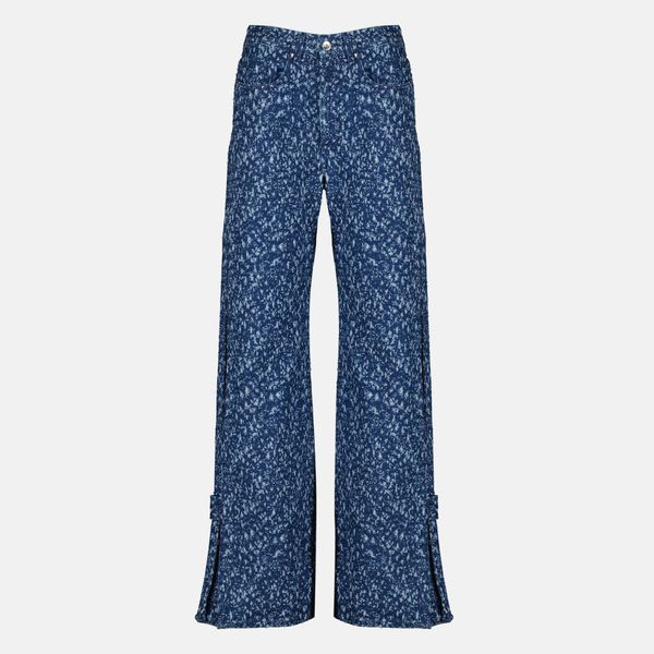 Rabanne Speckled Split-Hem Jeans