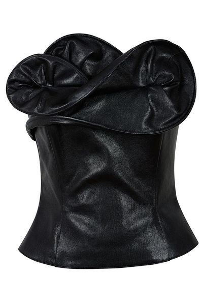 Magda Butrym Sculpted Strapless Bustier Top