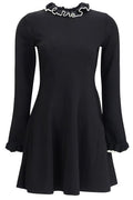 Valentino Ruffled Long-Sleeved Dress