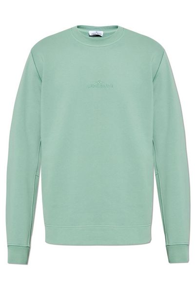 Stone Island Logo Embroidered Sweatshirt