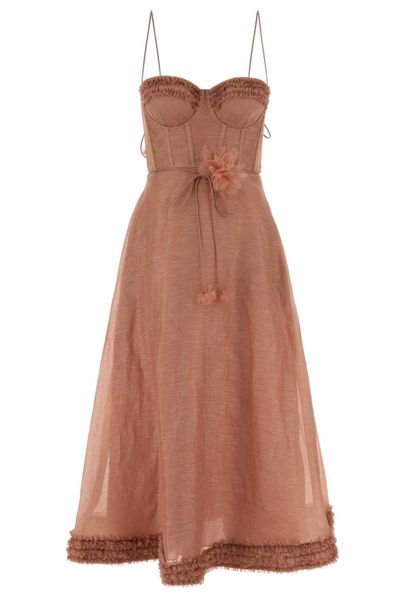 Zimmermann Luna Ruffle Midi Dress