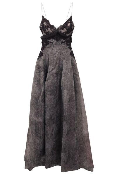 Ermanno Scervino V-Neck Lace Maxi Dress