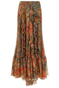 Etro Paisley Ruffled Maxi Skirt
