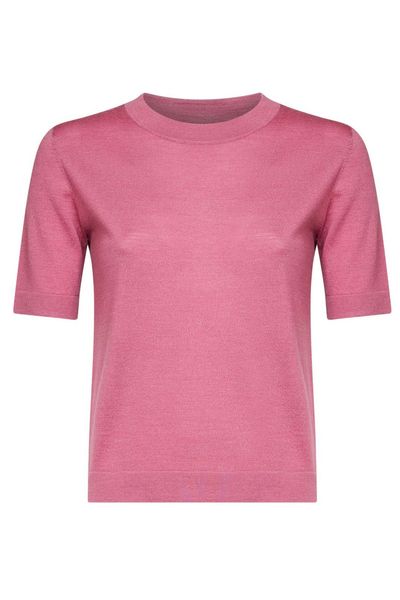 Weekend Max Mara Ribbed Short-Sleeve Knitted Top