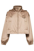 Fendi Hooded Drawstring Cropped Jacket