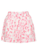 120% Lino Elastic Waist Patterned Shorts