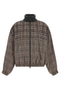 Brunello Cucinelli Sequin Check Bomber Jacket