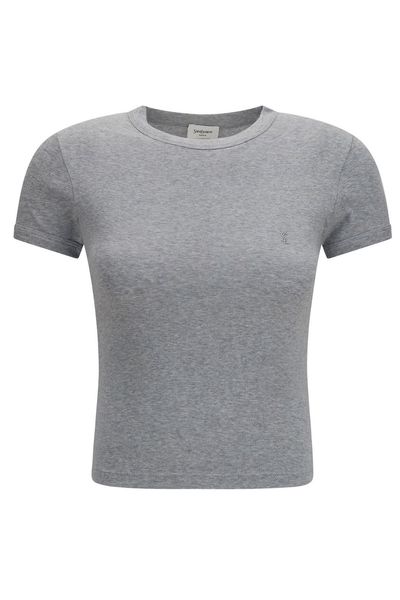 Saint Laurent Cassandre Embroidered T-Shirt