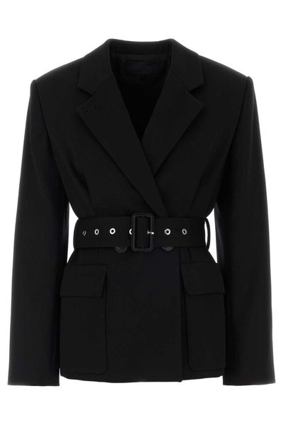 Lanvin Belted Long-Sleeved Blazer