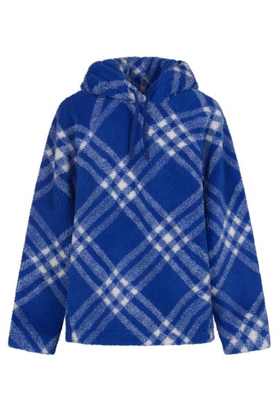 Burberry Plaid-Check Pattern Drawstring Hoodie