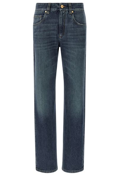 Brunello Cucinelli High Waisted Straight-Leg Jeans