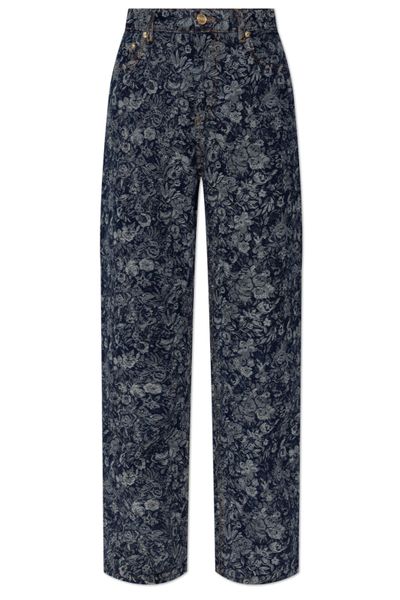 Ganni Floral Motif Jeans