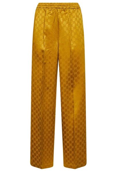 Gucci Monogrammed Straight-Leg Pants