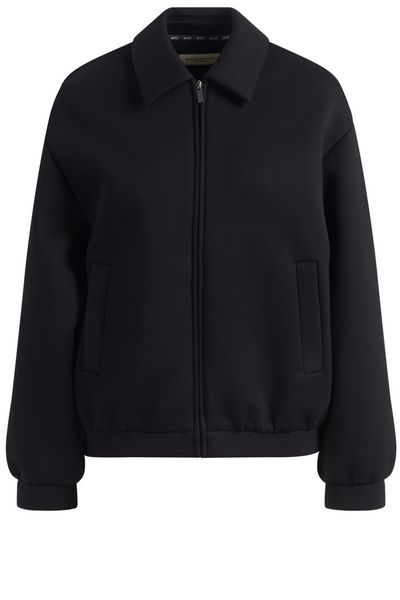Weekend Max Mara Wkdzebra Zipped Jersey Bomber Jacket
