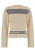 Balenciaga Boatneck Ribbed Knit Sweater