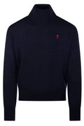AMI Paris Logo Detailed Roll Neck Sweater